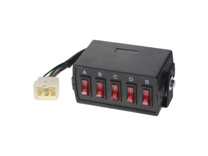 Panel s 5-ti přepínači