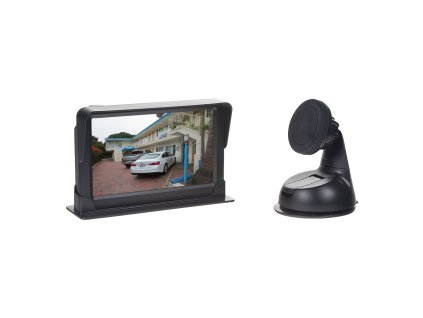 LCD monitor 5" černý na palubní desku nebo držák s přísavkou