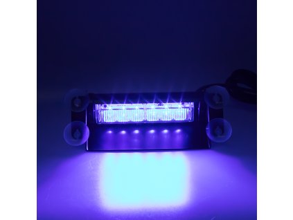 PREDATOR LED vnitřní, 6x3W, 12-24V, modrý, 210mm, ECE R10