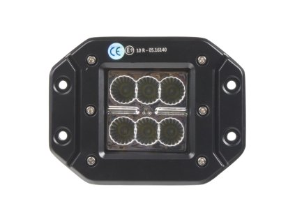 LED světlo hranaté, 6x3W, 122x92x80mm, ECE R10