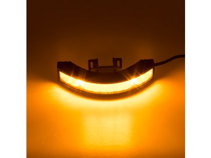 Výstražné LED světlo vnější, 12-24V, 12x3W, oranžové, ECE R65