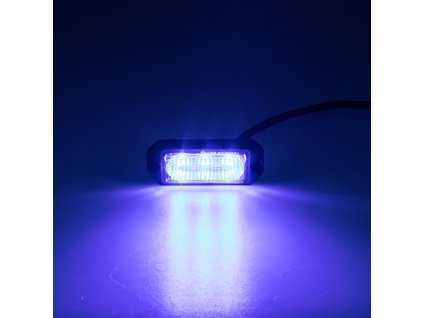 SLIM výstražné LED světlo vnější, modré, 12-24V, ECE R65