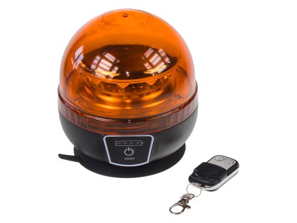 AKU LED maják, 12x3W oranžový, dálkové ovládání, magnet, ECE R65