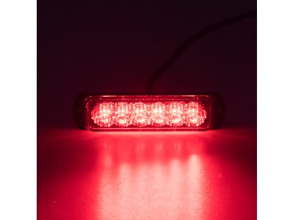 x SLIM výstražné LED světlo vnější, červené, 12-24V, ECE
