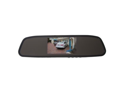 LCD monitor 4,3" na zrcátko s microSD/USB/FM modulátor/Bluetooth