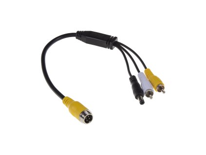 Kabel video 4pin samec /RCA samec + DC