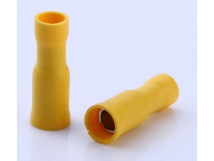 Objímka kruhová 5,0 mm žlutá, 100 ks