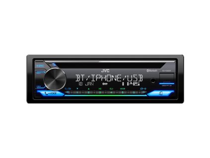 JVC autorádio s CD/MP3/USB/AUX/Bluetooth připojení/multicolor podsvícení/odním.panel