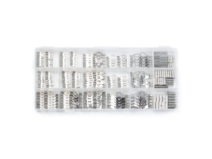 Sada neizolovaných oček + spojky, 340 ks