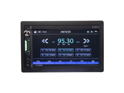 2DIN autorádio s 6,9" LCD, CarPlay, Android Auto, Bluetooth, USB, microSD, multicolor