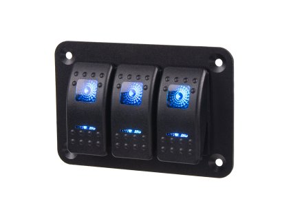 Panel s 3x spínači Rocker 12/24V