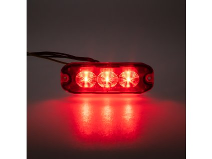 PROFI SLIM výstražné LED světlo vnější, červené, 12-24V, ECE R10