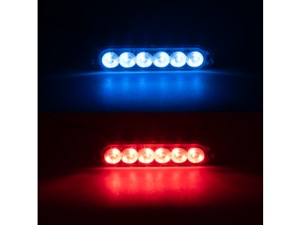 PROFI SLIM výstražné LED světlo vnější, modro-červené, 12-24V, ECE R10
