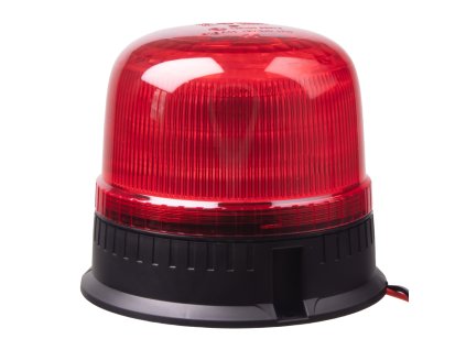 LED maják, 12-24V, 24xLED červený, pevná montáž, ECE R65