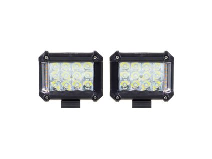 LED světla obdélníková bílé/oranžové, 19W, 19xLED, ECE R10, 2ks