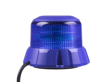 Robustní modrý LED maják, modrý hliník, 48W, ECE R65