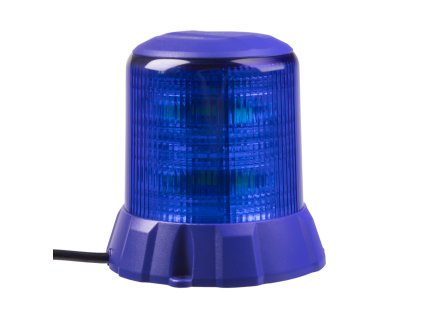 Robustní modrý LED maják, modrý hliník, 96W, ECE R65