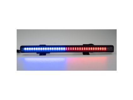 Gumové výstražné LED světlo vnější, modro-červené, 12/24V, 340mm