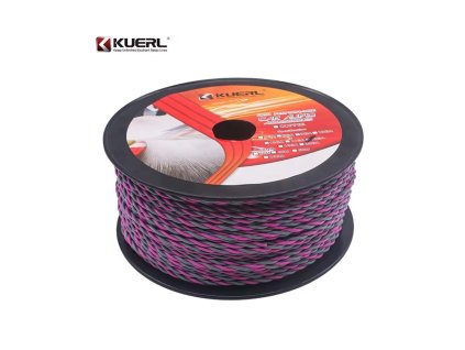 Kabel kroucený 2x1 mm, fialová, 100 m bal