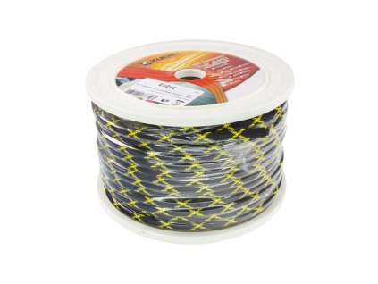 Kabel v ochraném opletu 2x1,5 mm, žlutočerný, 50 m bal