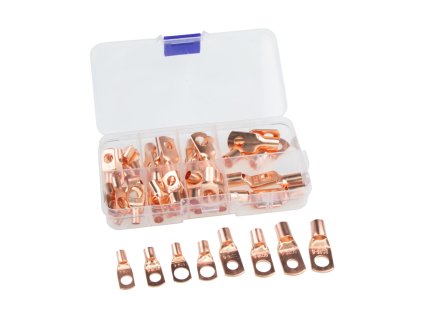 Sada neizolovaných měděných oček, 80 ks