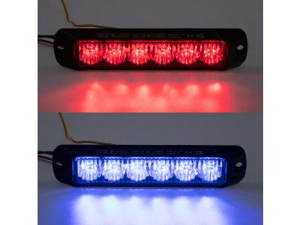 PROFI výstražné LED světlo vnější, červeno-modré, 12-24V, ECE R65