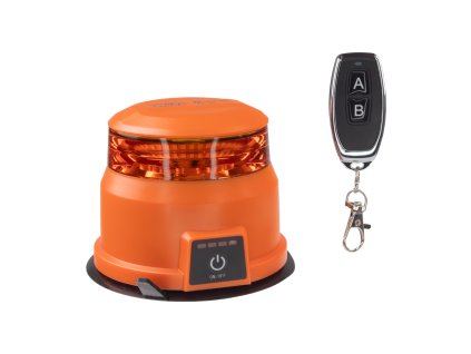 AKU LED maják, oranžový, dálkové ovládání, magnet, ECE