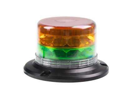 LED maják, 12-24V, 24xLED zelený/oranžový, magnet