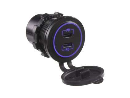 2x USB-C nabíječka 12/24V, 60W