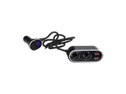 Dvojitá CL zásuvka s 2x USB nabíječkou a CL zástrčkou s voltmetrem