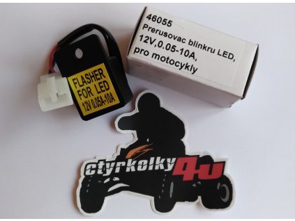 Přerušovač blinkrů LED, 12V, 0,05-10A, pro motocykly