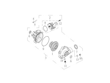 SMC 720R - rozkres - FRONT GEAR BOX