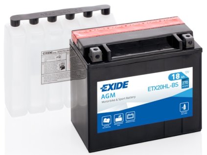 motobaterie exide 12v 18ah 270a ytx20hl bs ytx20l bs original