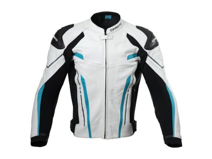 Kožená bunda CFMOTO CFJ03 bílá - XL