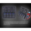 Panel s 4x spínači Rocker, CL + USB zásuvka, 12/24V