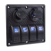 Panel s 4x spínači Rocker, CL + USB zásuvka, 12/24V