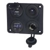 Panel s 1x spínačem, CL, voltmetr + 2x USB zásuvka, 12/24V