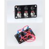 Panel s 3x spínači + 3x pojistky, 12/24V