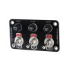 Panel s 3x spínači + 3x pojistky, 12/24V