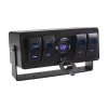 Panel s 4x spínači Rocker, voltmetr +  2x USB zásuvka, 12/24V