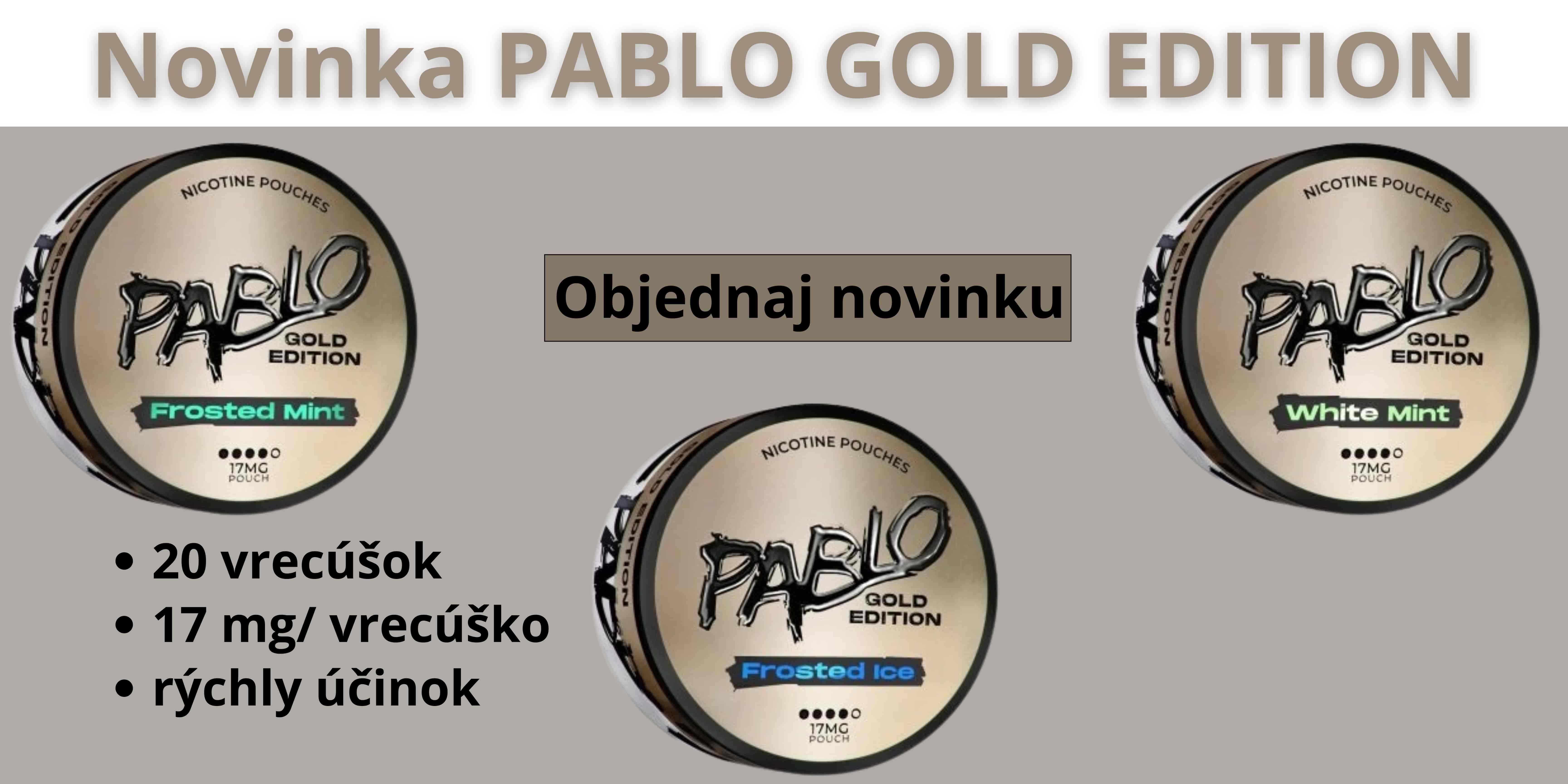 PABLO GOLD nikotinove vrecuska