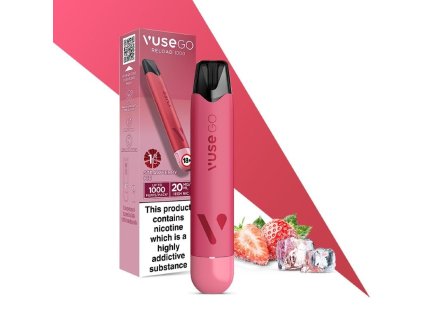 vuse go reload red rechargeable pen vape with strawberry ice refill pod