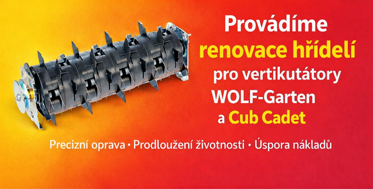 Renovace vertikutačních hřídelí