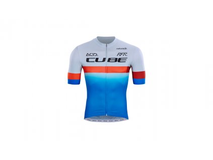 Cyklistický dres CUBE Teamline blue'n'red'n'grey