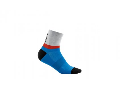 CUBE Ponožky Mid Cut blue'n'red'grey