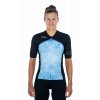 Cyklistický dres  BLACKLINE WS Jersey S/S blue pattern