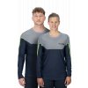 Cyklistický trikot EDGE Round Neck Jersey L/S grey'n'lime