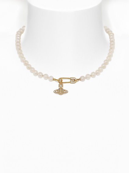 Náhrdelník - LUCRECE PEARL NECKLACE zlatý