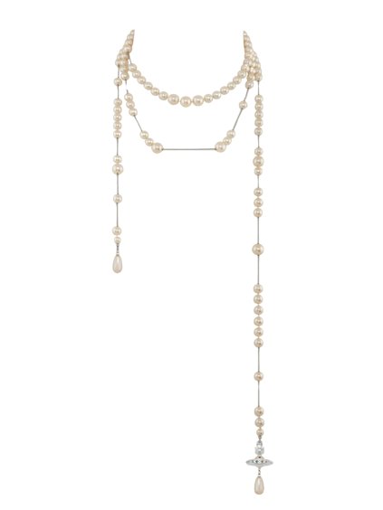Náhrdelník - BROKEN PEARL NECKLACE strieborný