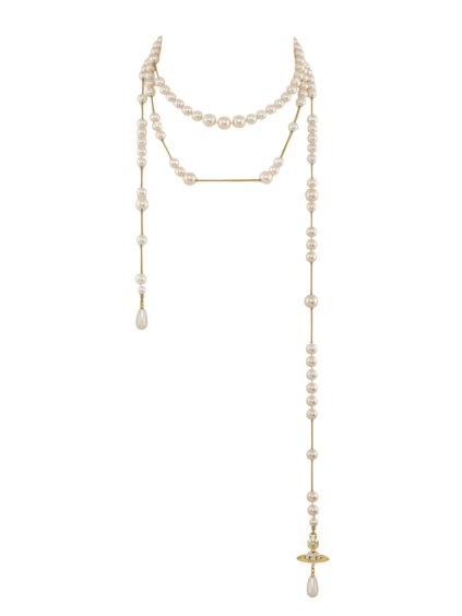 Náhrdelník - BROKEN PEARL NECKLACE zlatý